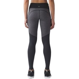 Lululemon Speed Tight V | Heathered Black / Deep Coal leggings | size 8 W5AKUS